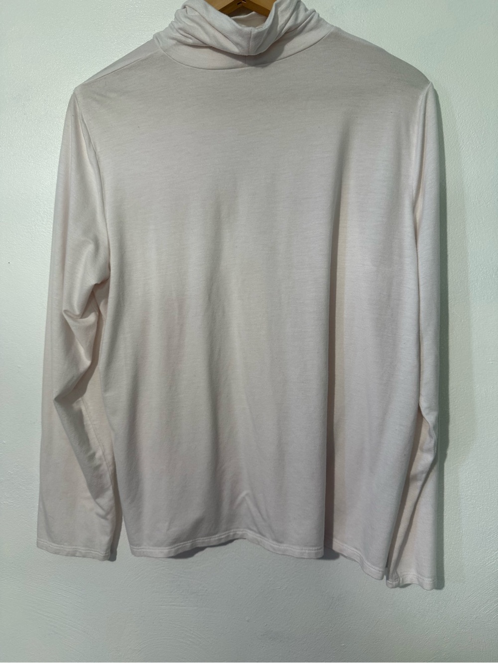 Eileen Fisher Light Pink Long Sleeve Turtleneck Tee - Picture 5 of 7